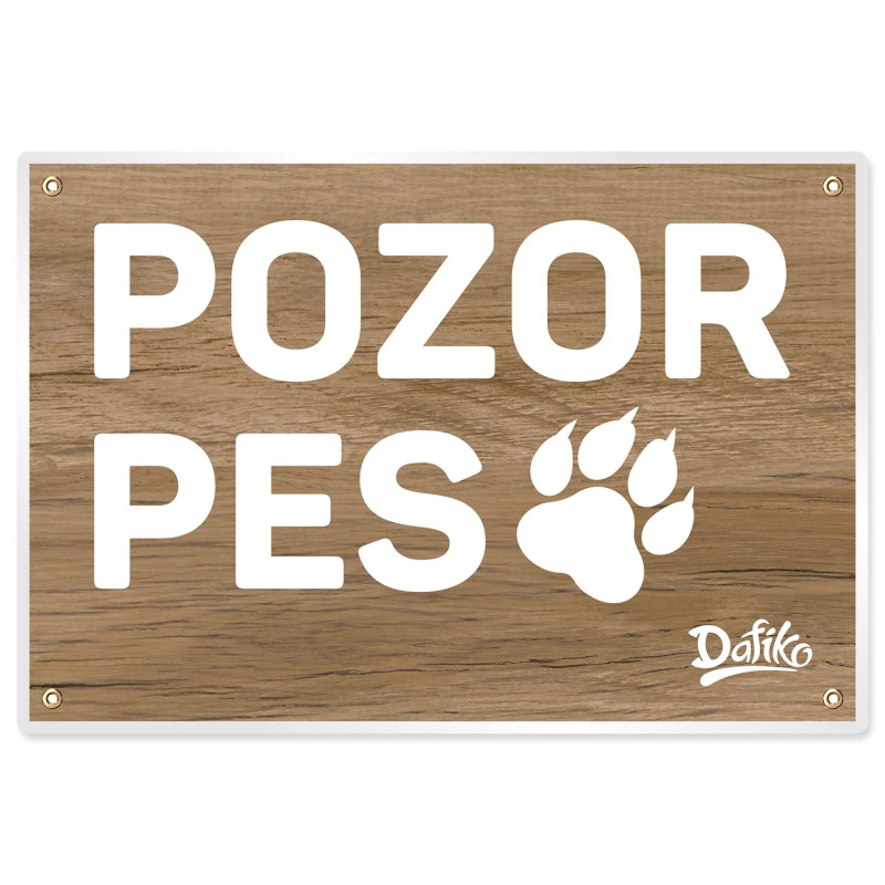 Tabuľka výstražná univerzálna pozor pes