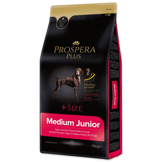 Krmivo Prospera Plus Medium Junior kura s ryžou 15kg