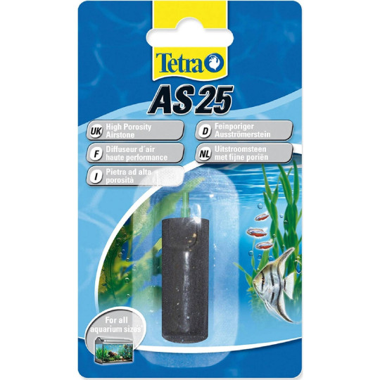 Tetra levegőztető kő, henger alakú, fekete AS25