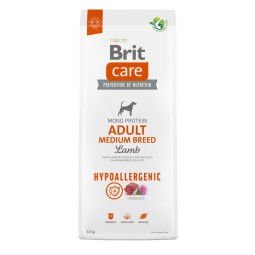 BRIT CARE Dog Hypoallergenic Adult Medium Breed Lamb 12kg + 2 kg gratis