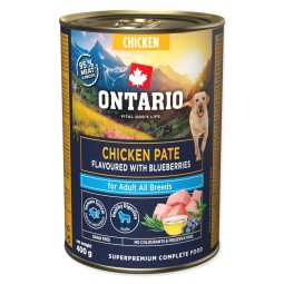 Ontario Adult csirke pástétom áfonyás ízesítéssel 400g