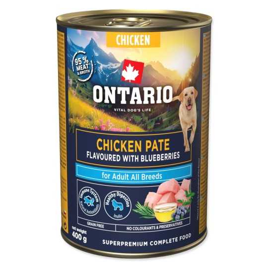 Ontario Adult csirke pástétom áfonyás ízesítéssel 400g