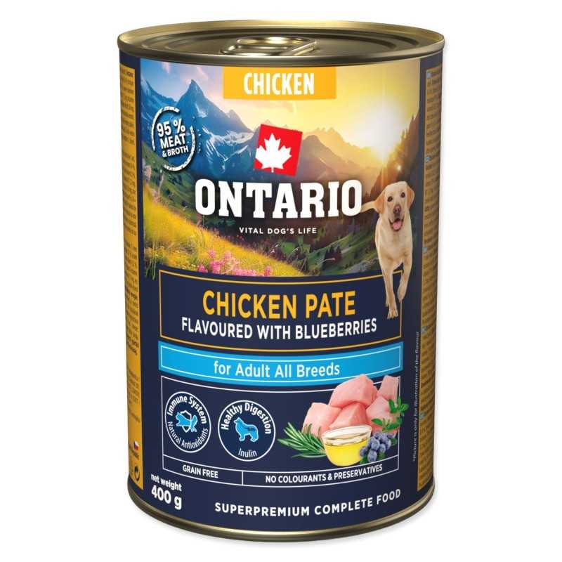 Ontario Adult csirke pástétom áfonyás ízesítéssel 400g