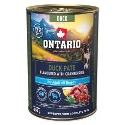 Ontario Adult kacsapástétom áfonyás ízesítéssel 400g