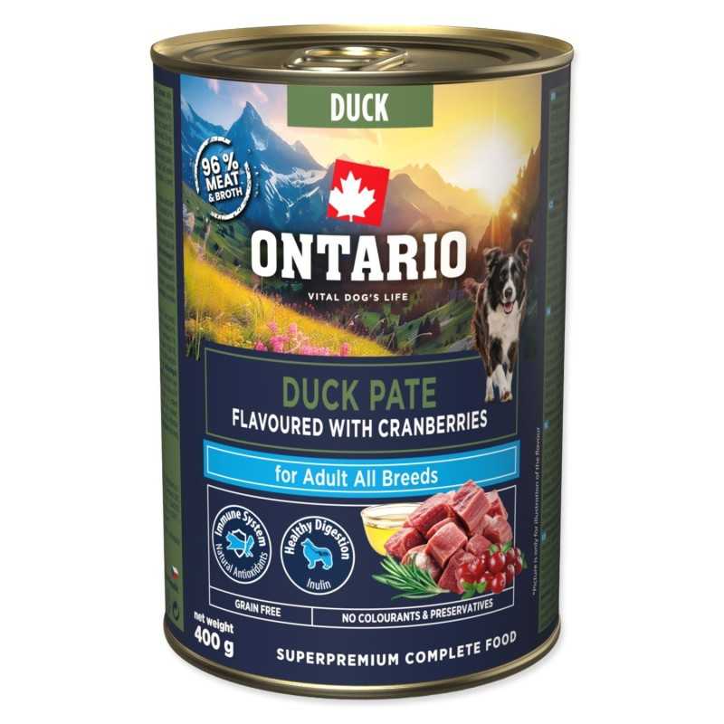 Ontario Adult kacsapástétom áfonyás ízesítéssel 400g