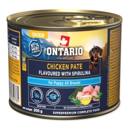 Ontario Puppy csirke pástétom spirulina ízesítéssel 200g
