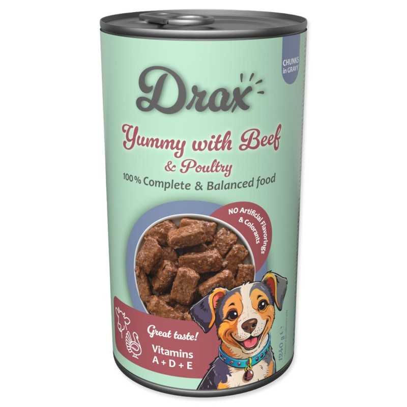 Drax Adult konzerv marha- és baromfihússal 1240g