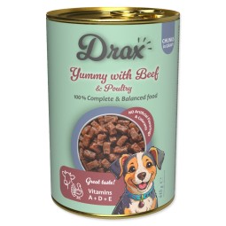 Drax Adult konzerv marha- és baromfihússal 415g