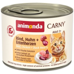Animonda Carny Adult marha, csirke és kacsaszív konzerv 200g