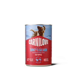 Carnilove Dog Can Paté Made with Salmon & Turkey for Puppies 400 g