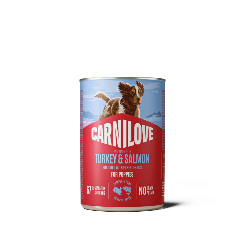 Carnilove Dog Can Paté Made with Salmon & Turkey for Puppies 400 g