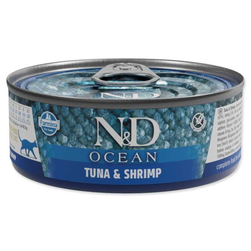 Konzerv N&D Cat Ocean Tuna & Shrimp 70g