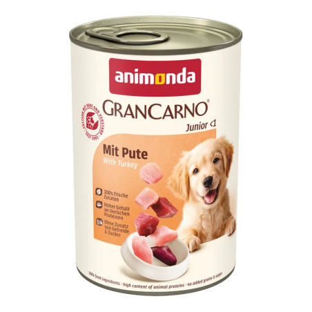 Animonda Gran Carno Junior konzerv pulykával 400g