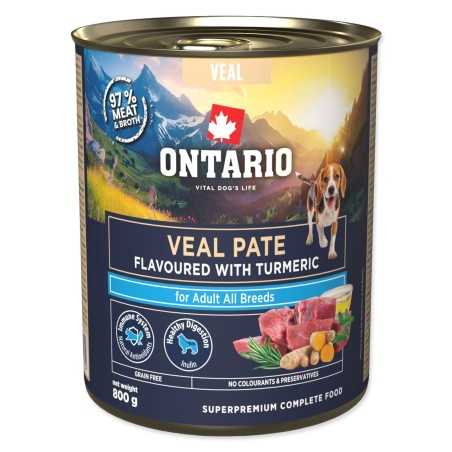 Ontario felnőtt borjúpástétom kurkumás ízzel 800 g-os konzerv