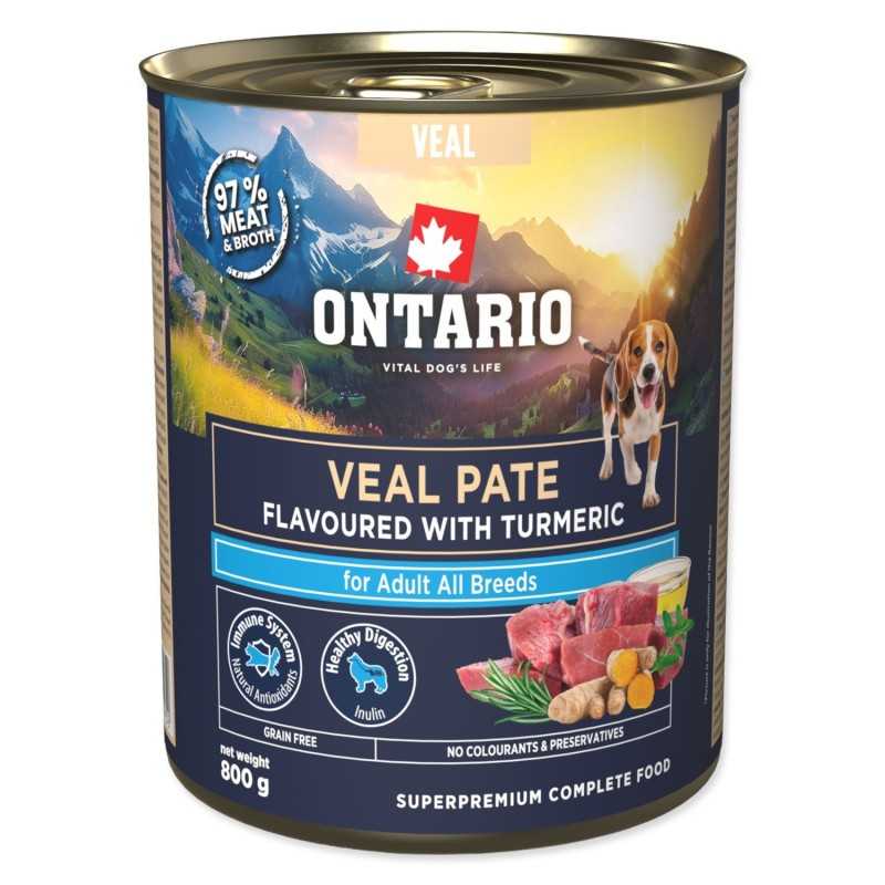Ontario felnőtt borjúpástétom kurkumás ízzel 800 g-os konzerv