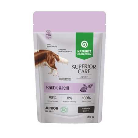 Natures P Superior care tasak kutyáknak junior GF nyúl és krill 85 g