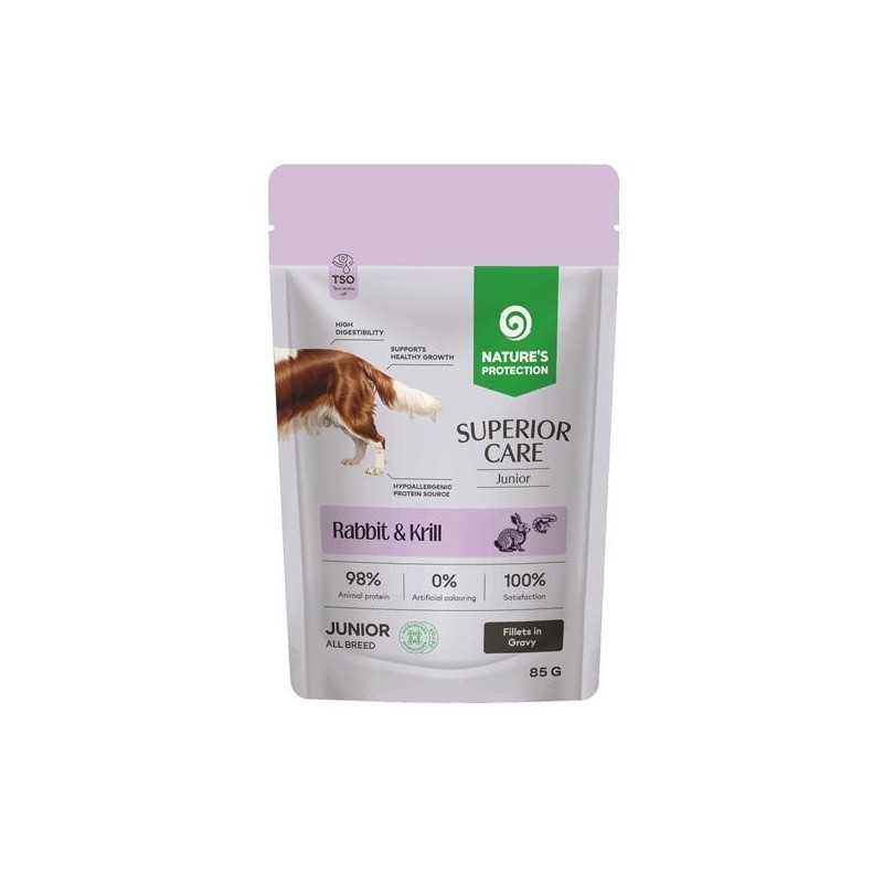Natures P Superior care tasak kutyáknak junior GF nyúl és krill 85 g