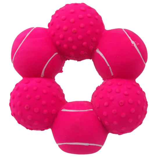 Dog Fantasy latex játék karika kiemelkedésekkel 10 cm