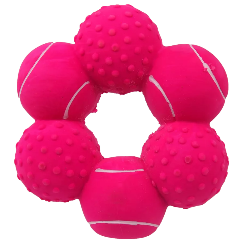 Dog Fantasy latex játék karika kiemelkedésekkel 10 cm