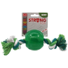 Dog Fantasy Strong Mint labda kötéllel 8,2 cm zöld