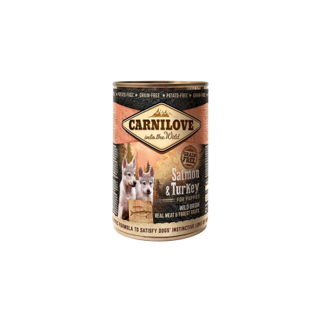 Carnilove Wild Meat Lazac & Pulyka Kölyökkutyáknak Konzerv 400 g