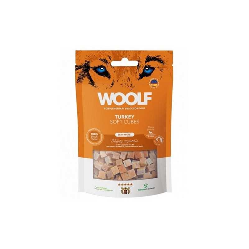 Csemege Woolf Dog Soft Cubes Pulyka 100 g