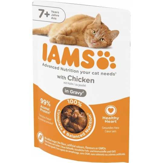 IAMS Delights Adult Senior pulyka szószban 85g