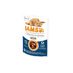IAMS Delights Adult tonhalas és heringes alutasak zselében 85g