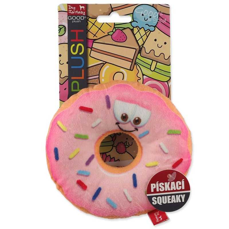 Dog Fantasy játék fánk arccal rózsaszín 12cm