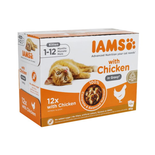 IAMS Delights Kitten multipack szószban 1020g (12x85g) tasak
