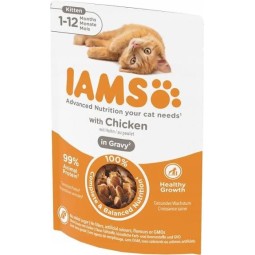 IAMS Delights Kitten csirkés alutasak szószban 85g