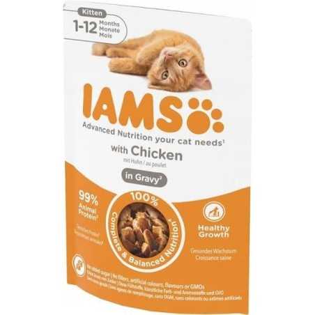 IAMS Delights Kitten csirkés alutasak szószban 85g