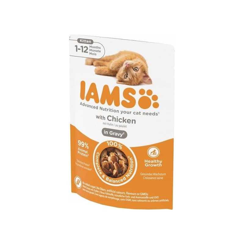 IAMS Delights Kitten csirkés alutasak szószban 85g