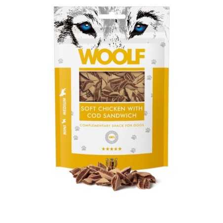 Jutalomfalat Woolf Dog Chicken & Codfish Soft Sandwich 100 g