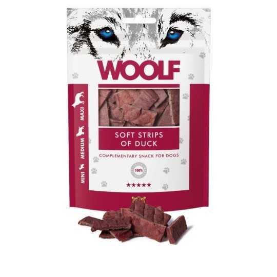 Woolf puha kutyacsemege – kacsa (csíkok) 100 g