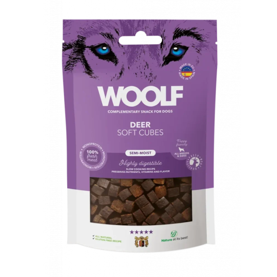 Woolf Dog Soft Cubes Deer 100 g