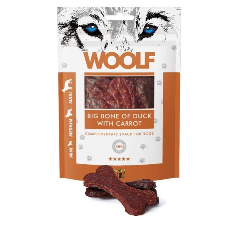 Woolf Dog Duck Bone Big & Carrot 100 g