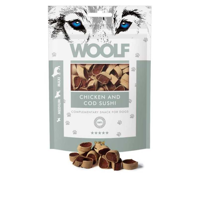 Woolf Dog jutalomfalat – csirke- és tőkehal-sushi, 100 g