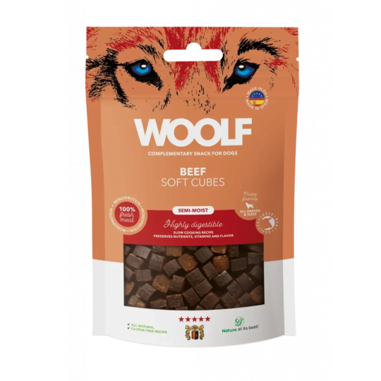 Woolf Dog Soft Cubes Beef 100 g