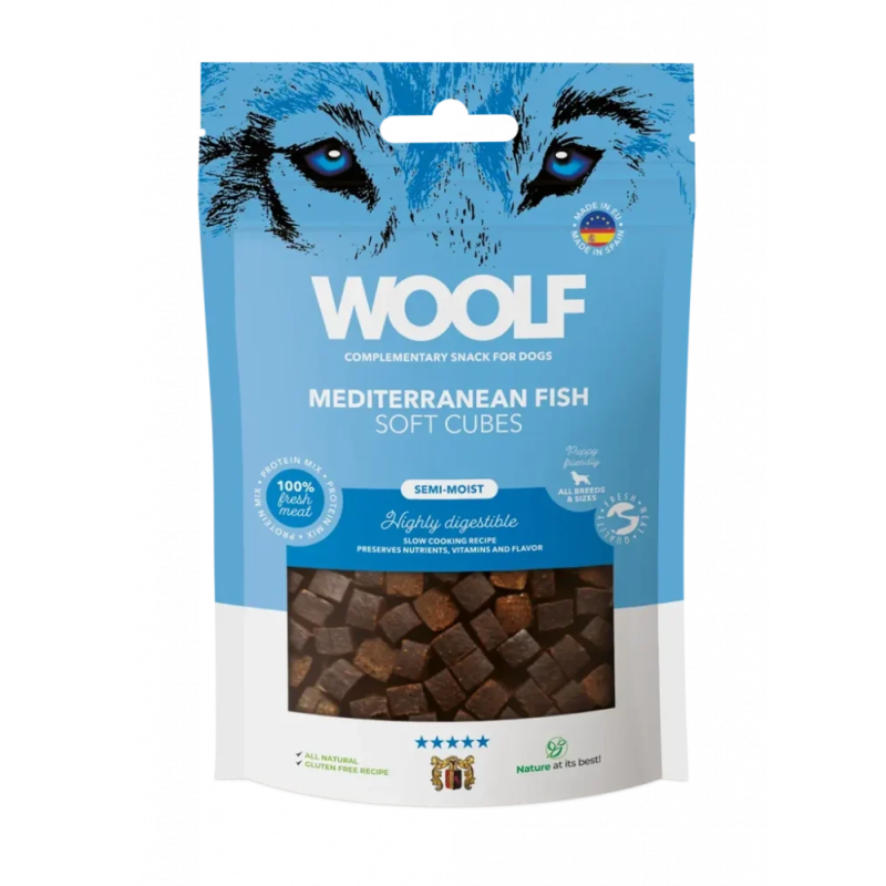 Woolf Dog Soft Cubes Mediterranean Fish 100 g