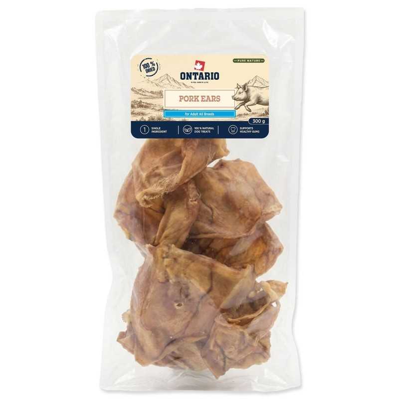 Ontario Pure Nature Csemege Szárított Sertésfül, 300 g