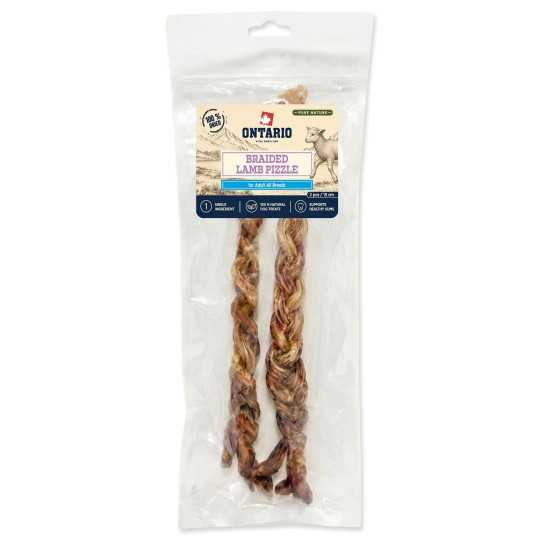 Ontario Pure Nature csemege szárított fonott bárány pénisz 2 db 15 cm