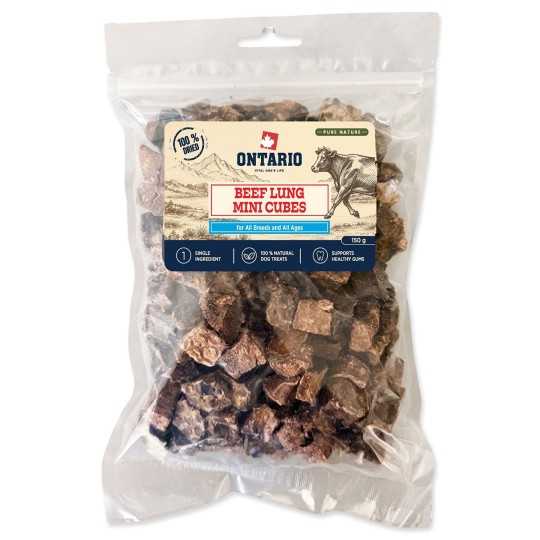 Ontario Pure Nature finomság szárított mini kockák marhatüdőből 150 g