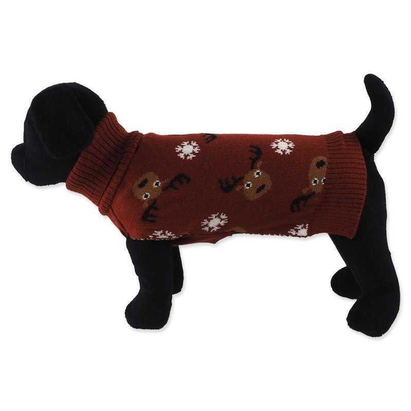 Dog Fantasy Winter Tale barna pulóver