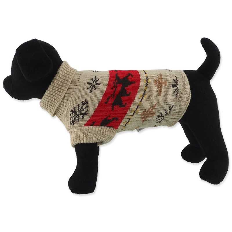 Dog Fantasy Winter Tale karácsonyi kötött pulóver szarvasokkal
