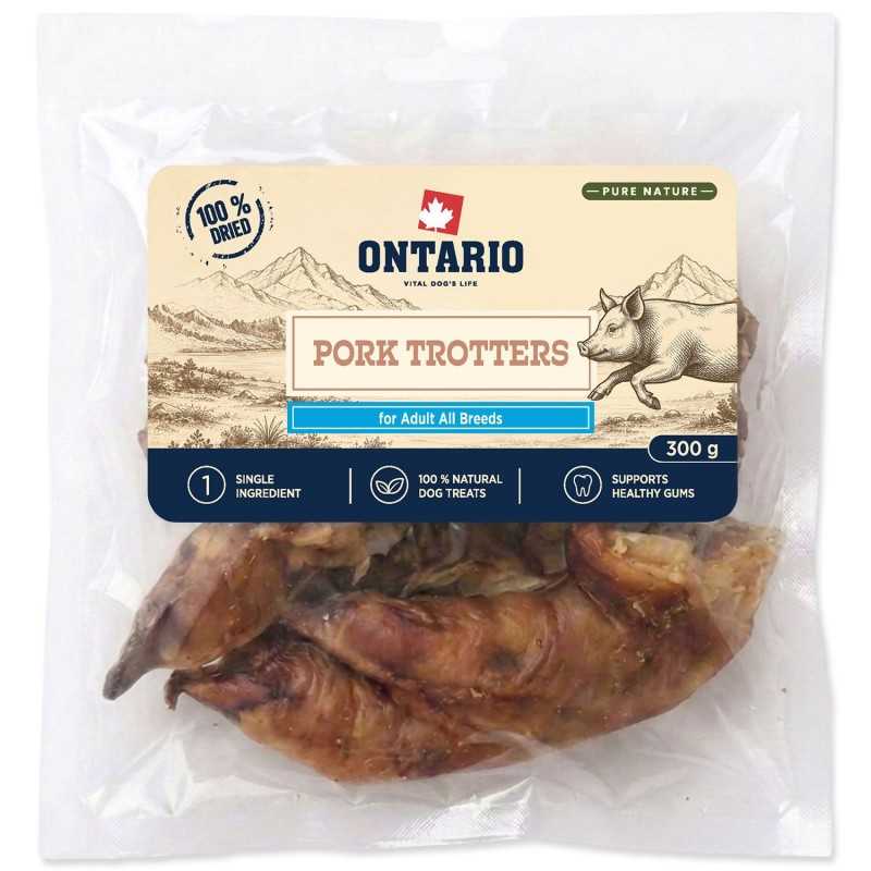 Ontario Pure Nature Csemege Szárított Sertéslábak, 300 g